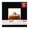 Black with Black Core Mat Board for 6x6 Frames - Fits 3x3 Photos